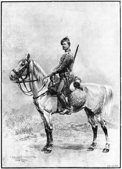 Un cazador de la guardia, Rusia, 1892 de Jean Baptiste Edouard Detaille
