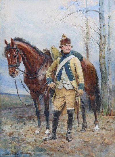 Dragón de la Legión de Flandes en 1763-1766, 1901 de Jean Baptiste Edouard Detaille
