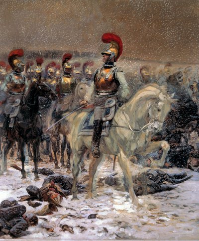 Campaña rusa de 1812: Antes de la carga, los carabineros en Winkowo de Jean Baptiste Edouard Detaille