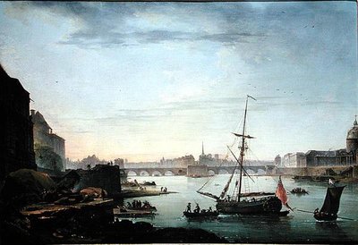 Vista del Pont Neuf, París, efecto de la mañana de Jean Baptiste Genillion