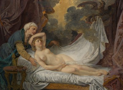 Egina visitada por Júpiter, c.1767-69 de Jean Baptiste Greuze