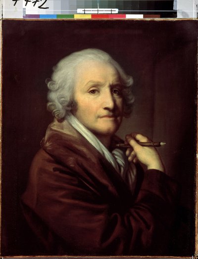 ""Autorretrato"" (Autorretrato) Pintura de Jean Baptiste Greuze (1725-1805) hacia 1780 Dim. 55,5x46 cm Museo del Hermitage de San Petersburgo de Jean Baptiste Greuze