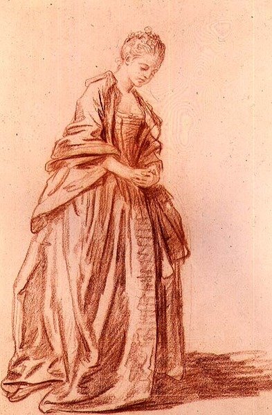Figura femenina drapeada de Jean Baptiste Greuze