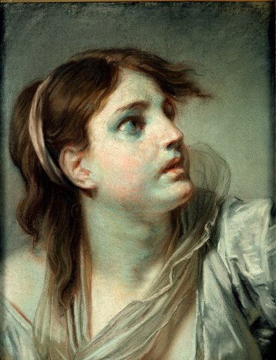 Cabeza de una niña de Jean Baptiste Greuze