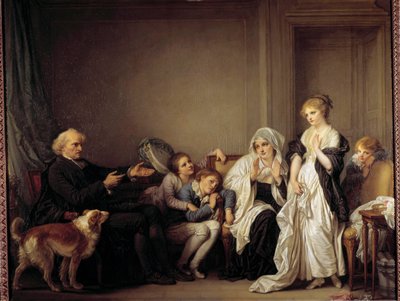 El cura y la joven viuda de Jean Baptiste Greuze