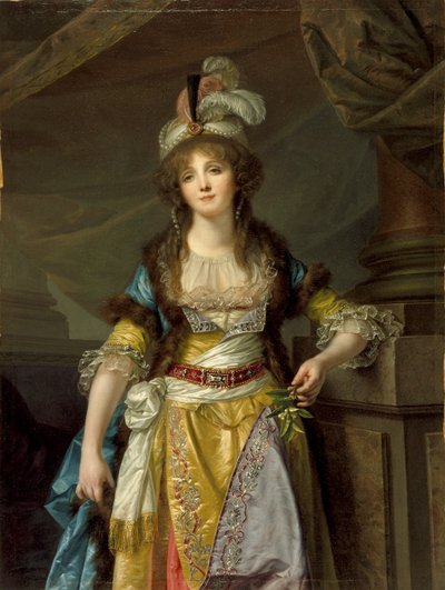 Retrato de una Dama en Vestido Turco de Fantasía, c.1790 de Jean Baptiste Greuze