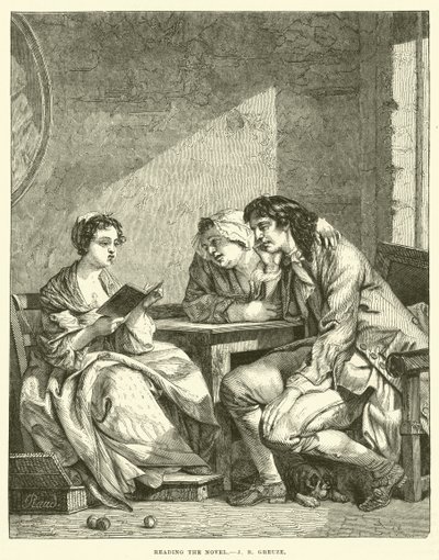 Leyendo la novela de Jean Baptiste Greuze