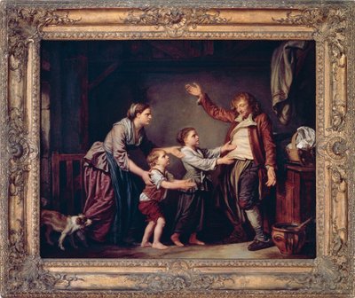 El regreso del borracho de Jean Baptiste Greuze