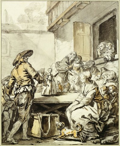 Saboyano con una muñeca danzante de Jean Baptiste Greuze