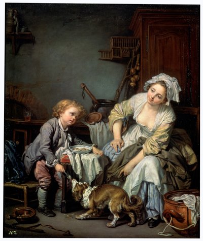 Niño mimado, 1765 de Jean Baptiste Greuze