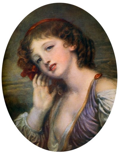 La chica que escucha, siglo XVIII de Jean Baptiste Greuze