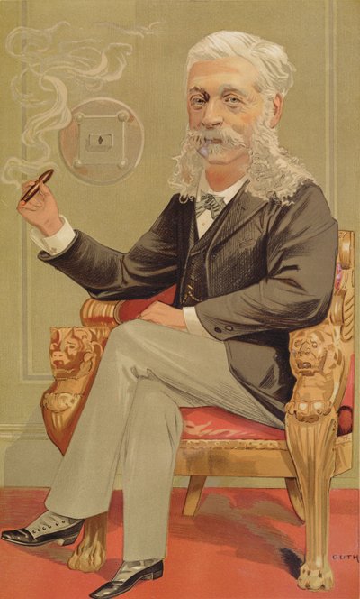 Barón Alphonse de Rothschild, ilustración de Vanity Fair, 1894 de Jean Baptiste Guth