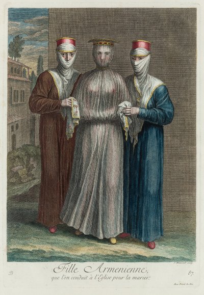 Novia armenia antes de la boda, 1714 de Jean Baptiste Haussard