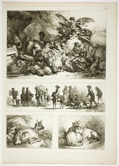 Placa 33 de 38 de Oeuvres de J. B. Huet de Jean Baptiste Huet