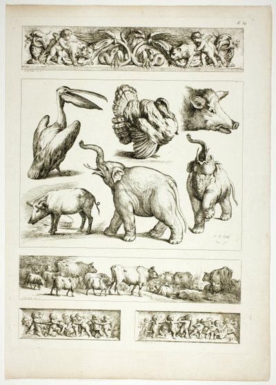 Lámina 34 de 38 de Oeuvres de J. B. Huet de Jean Baptiste Huet