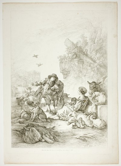 Lámina once de 38 de Oeuvres de J. B. Huet de Jean Baptiste Huet