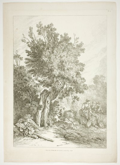 Lámina cinco de 38 de Oeuvres de J. B. Huet de Jean Baptiste Huet