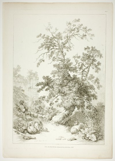 Placa seis de 38 de Oeuvres de J. B. Huet de Jean Baptiste Huet