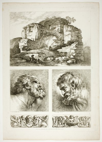 Placa diez de 38 de Oeuvres de J. B. Huet de Jean Baptiste Huet