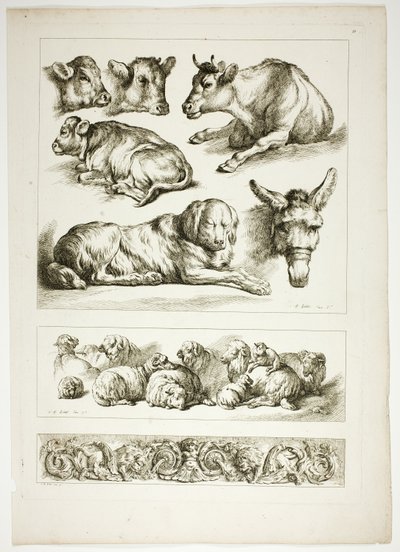 Placa Veinte de 38 de Oeuvres de J. B. Huet de Jean Baptiste Huet