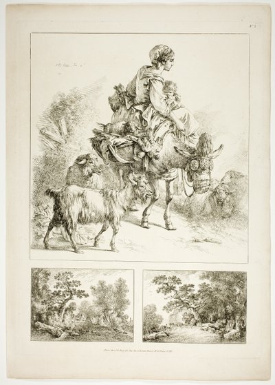 Placa Dos de 38 de Oeuvres de J. B. Huet de Jean Baptiste Huet
