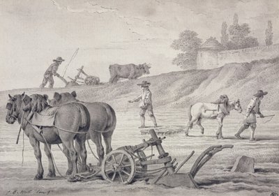 Arando los campos de Jean Baptiste Huet