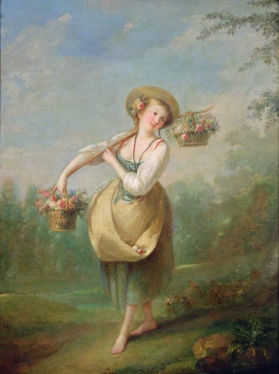 La vendedora de flores de Jean Baptiste Huet