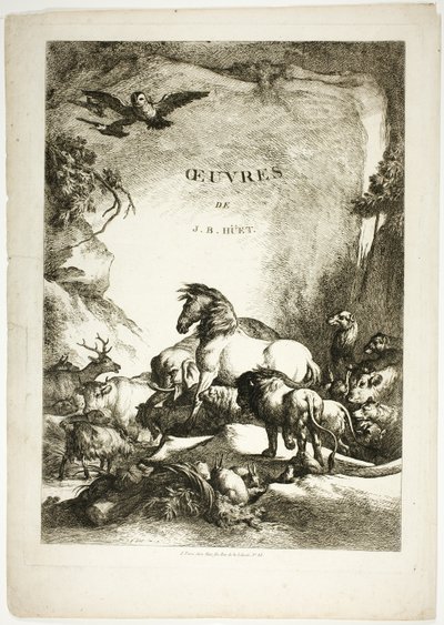 Página de Título de Oeuvres de J. B. Huet de Jean Baptiste Huet