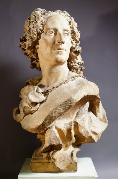 Noel Nicolas Coypel, por Jean Baptiste Lemoyne (1704-1778), busto de terracota de Jean Baptiste II Lemoyne