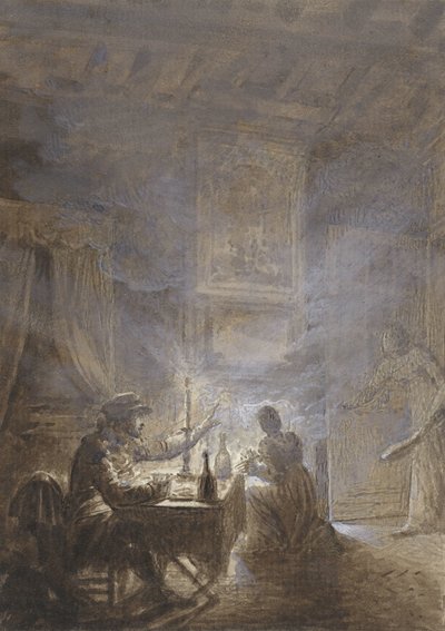 La chimenea humeante de Jean Baptiste Isabey
