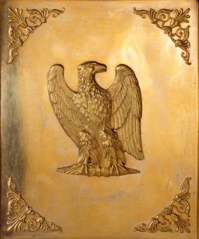 Tapa decorada del águila imperial, símbolo del emperador Napoleón I (1769-1821) realizada por Jean Baptiste Isabey (1767-1855) 1814 Colección privada de Jean Baptiste Isabey