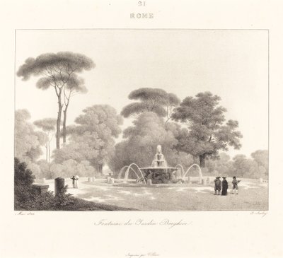 Fuente del Jardín Borghese de Jean Baptiste Isabey