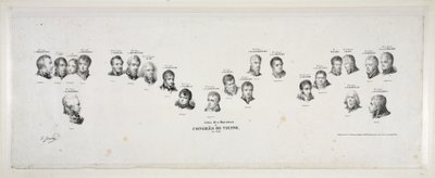 Nombres de los ministros del Congreso de Viena, en 1815, pub. 1815 de Jean Baptiste Isabey