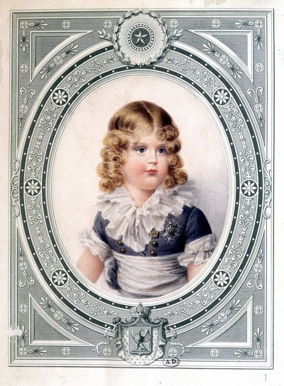 Retrato del Rey de Roma (Napoleón II), hijo del Emperador Napoleón I (1769-1821) - por Isabey, principios del siglo XIX de Jean Baptiste Isabey