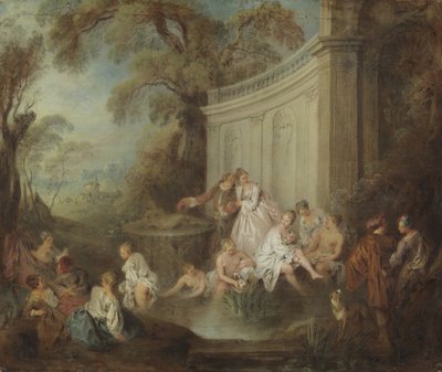 Bañistas en un Parque de Jean Baptiste Joseph Pater