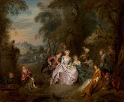 Descanso en un parque de Jean Baptiste Joseph Pater