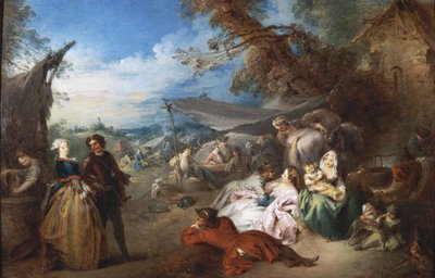 La parada de las tropas, llamada Paz de Jean Baptiste Joseph Pater