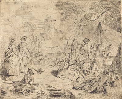 Tropas descansando de Jean Baptiste Joseph Pater
