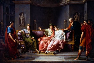 Virgilio leyendo el sexto canto de la Eneida de Jean Baptiste Joseph Wicar