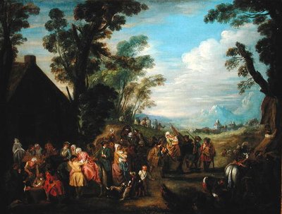 Partiendo para la guerra de Jean Baptiste Joseph attr. to Pater