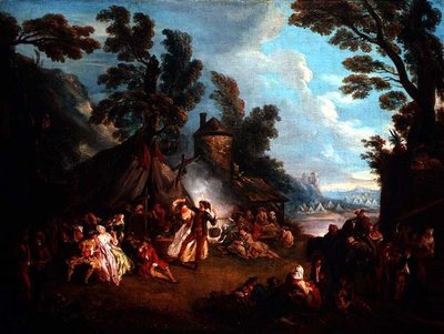 La fiesta en el campamento del ejército de Jean Baptiste Joseph attr. to Pater