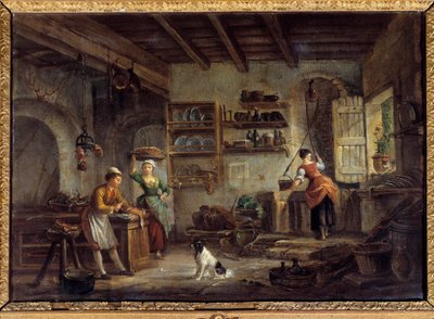 Interior de una cocina de Jean Baptiste Lallemand