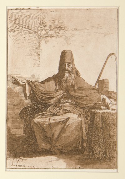 Un sacerdote ruso (1965.9.36) y Cabeza de hombre (1977.147.3) de Jean Baptiste Le Prince