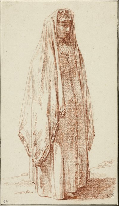 Una mujer con vestido ruso de Jean Baptiste Le Prince