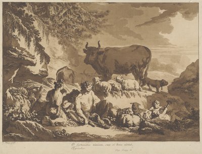 Oh, cuán extremadamente felices podrían ser los agricultores, 1768 de Jean Baptiste Le Prince