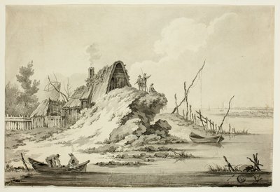 Escena rústica junto al mar de Jean Baptiste Le Prince