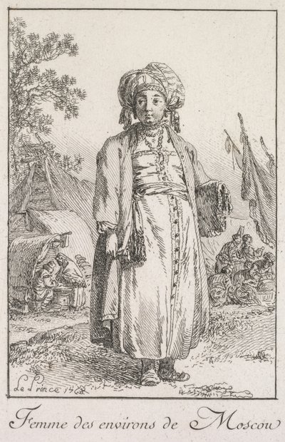 Mujer de los suburbios de Moscú de Jean Baptiste Le Prince