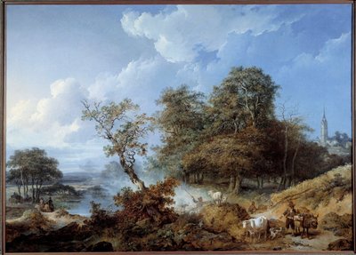 Paisaje animado de Jean Baptiste Leprince