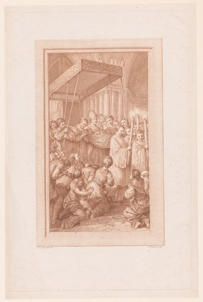 Procesión con custodia de Jean Baptiste Lucien