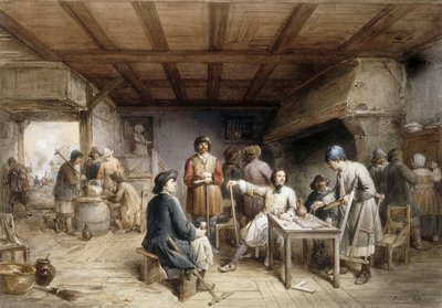 Carpinteros navales descansando, 1846 de Jean Baptiste Madou